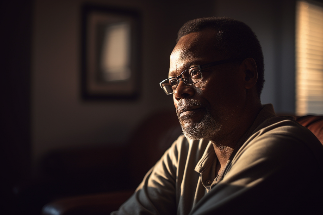 Illustration for the article: The Hidden Strain: Black Men as Caregivers