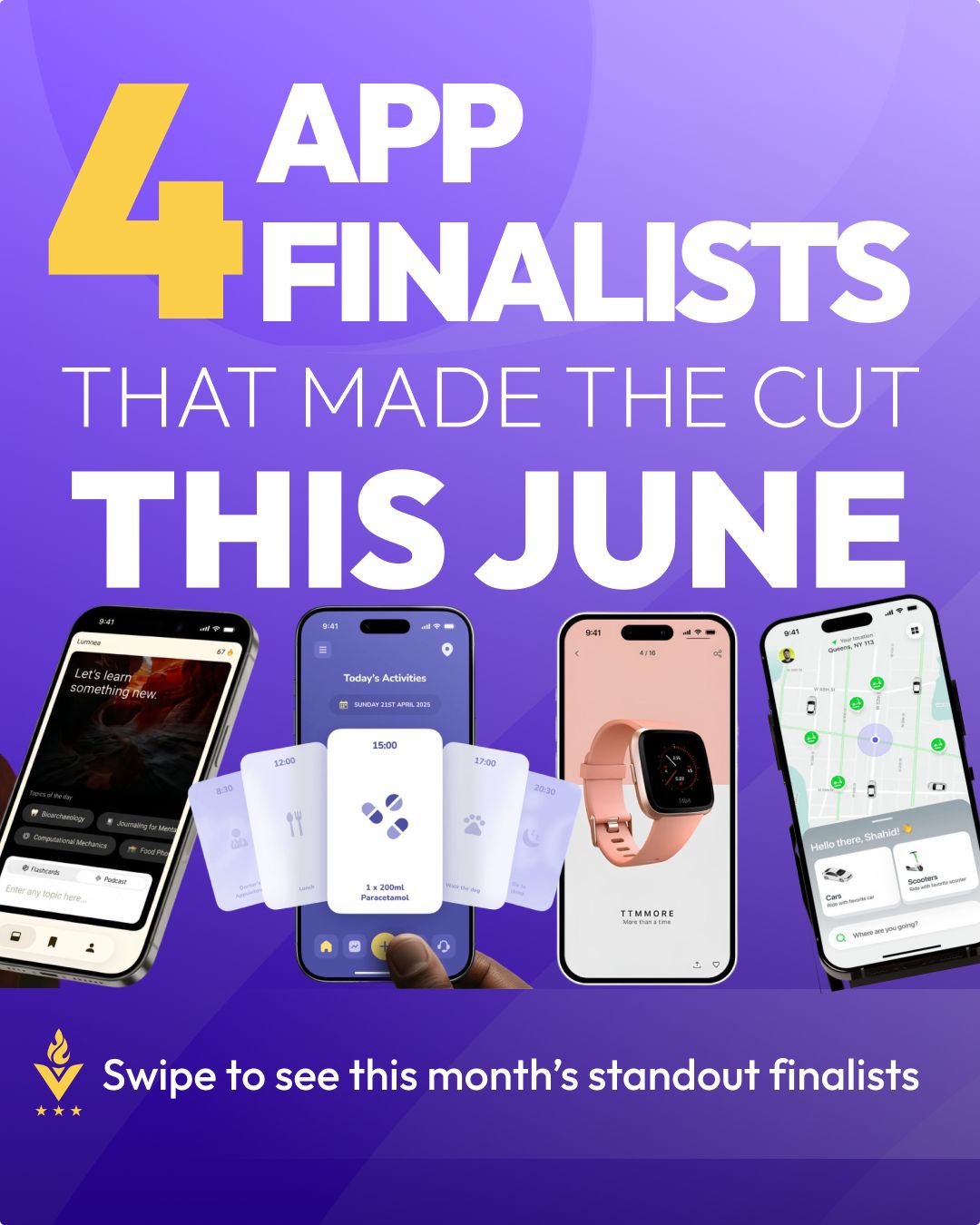 Illustration for the article: Elli Cares Named a Finalist in DesignRush's June 2026 App Design Awards